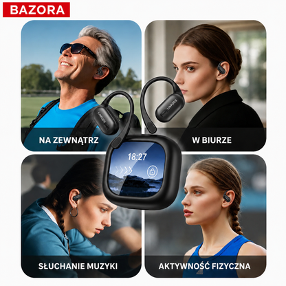 Słuchawki tłumaczące AI z Ekranem