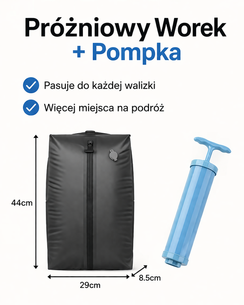 Worek Próżniowy + Pompka do walizki